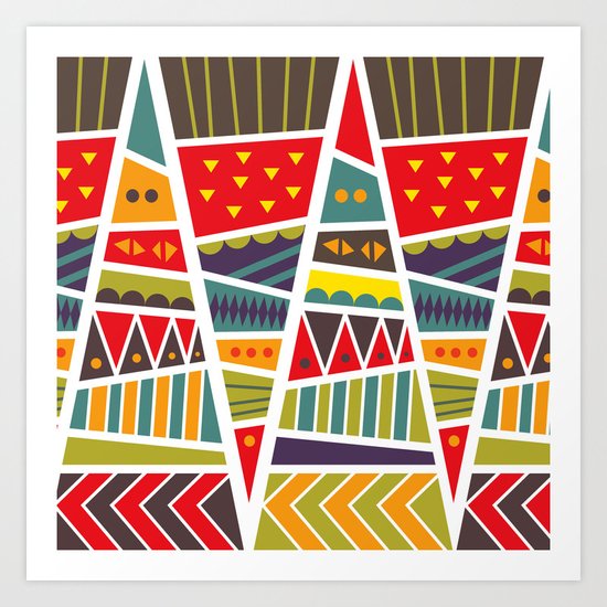 pyramids up and down Art Print