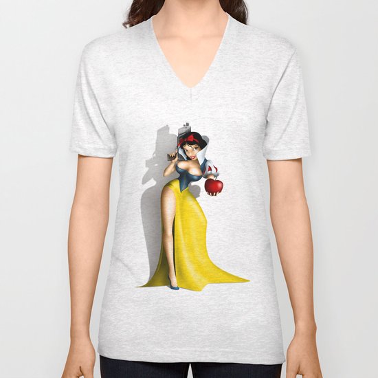 Snow White Unisex V-Neck