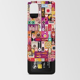 Art collage, musical illustration. Patchwork seamless wallpaper. Android Card Case