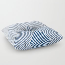 Blue Shades Lines  Floor Pillow