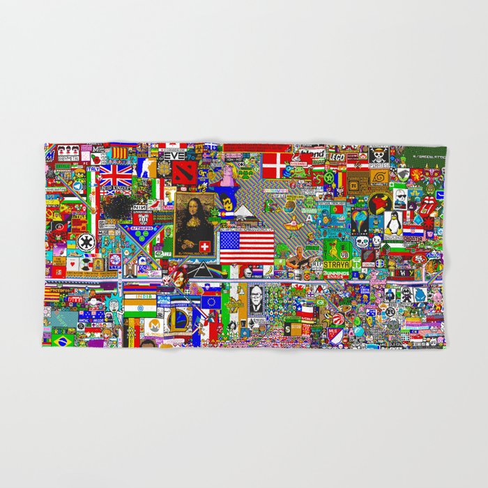 Reddit r place Event Final Screenshot Image 13k Resolution Hand