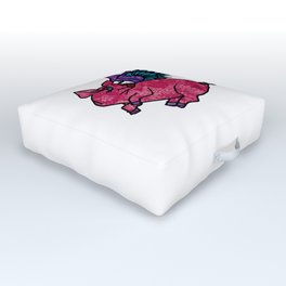 Pig with Wings Dreams Outdoor Floor Cushion