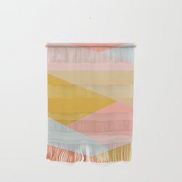 Geometric Abstraction in Soft Earth Tones Wall Hanging