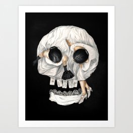 Tarot Reader Girl - Optical Illusion Skull Art Print