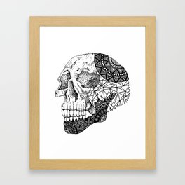Mandala Skully Print Framed Art Print