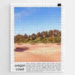Beach at Sunset | Oregon Coast | Travel Photography Minimalism Jigsaw Puzzle