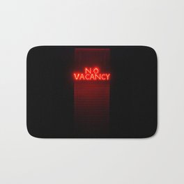 No Vacancy sign in red Bath Mat | Digital, Pop Art, Abstract, Photo 