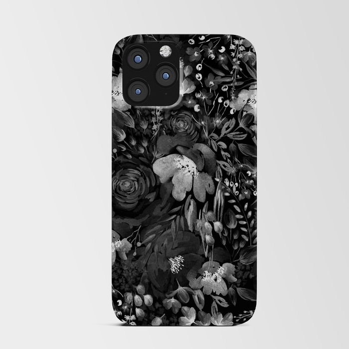 Graphite Floral Chaos iPhone Card Case