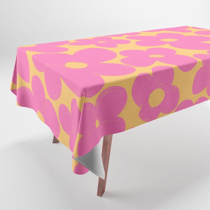 Retro Flowers #6 #floral #pattern #decor #art #society6 Tablecloth