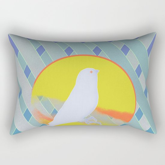 Bluebird waits summer Rectangular Pillow