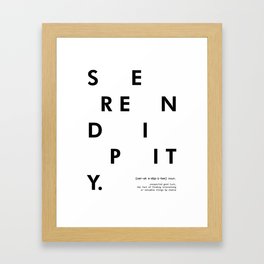 Serendipity Dictionary Framed Art Print