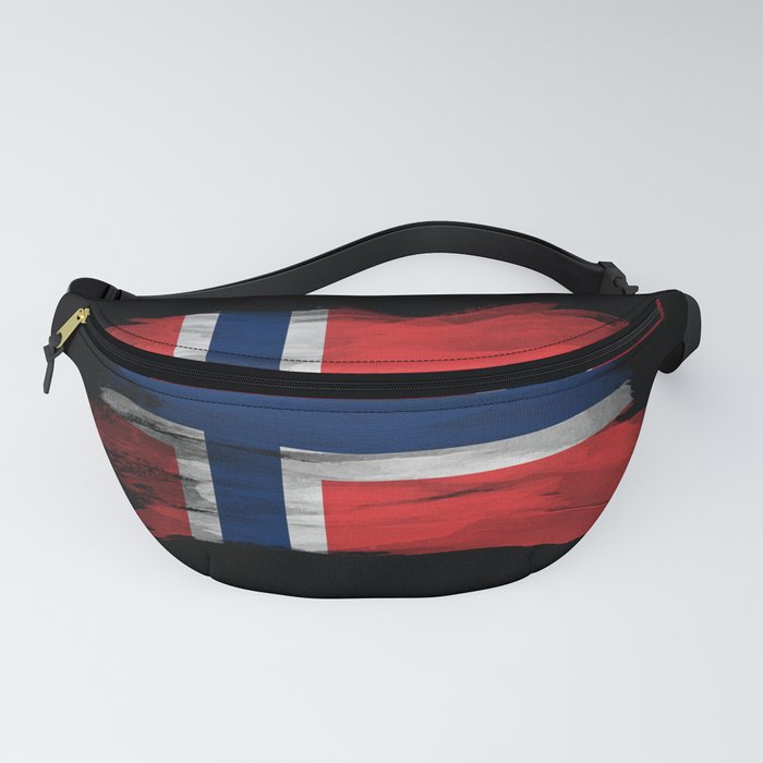 Norway flag brush stroke, national flag Fanny Pack