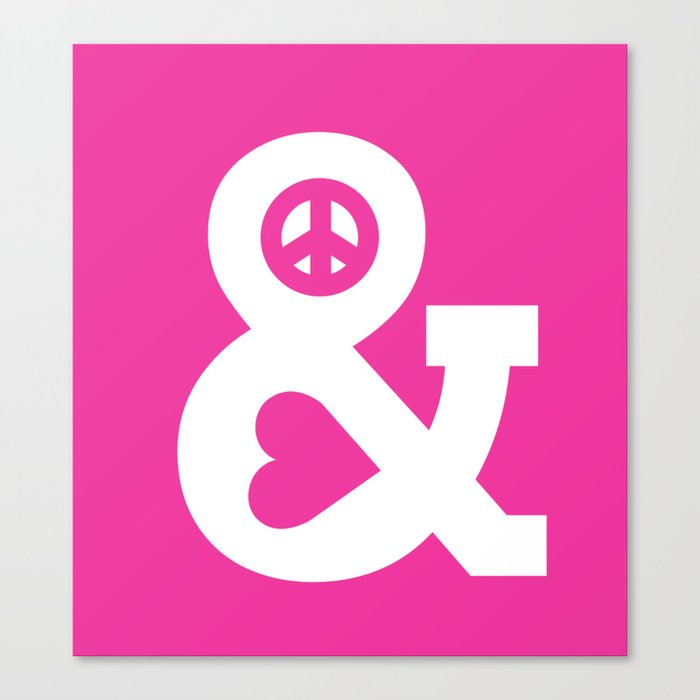 Peace and Love (pink edition) Canvas Print
