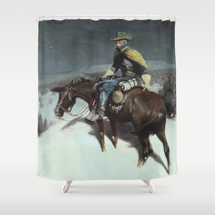 “Custer Trooper” by W Herbert Dunton Shower Curtain