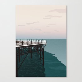 Palace Pier, Brighton Beach Print | Travel Illustration Canvas Print