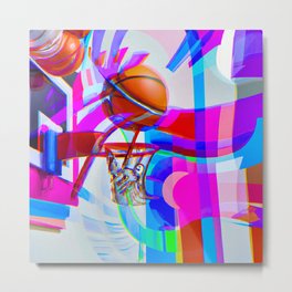 Abstract basketball colorful theme Metal Print | Basketball, Drafting, Basketballtheme, Watercolor, Digital, Colorfulbasketball, Abstract, Graphicdesign, Ink, Concept 