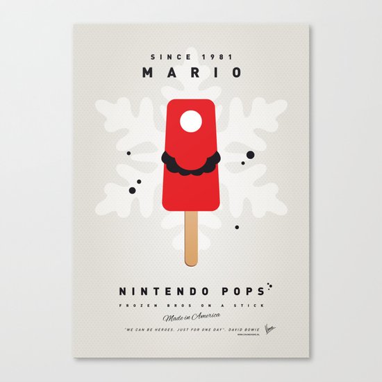 My NINTENDO ICE POP - Mario Canvas Print