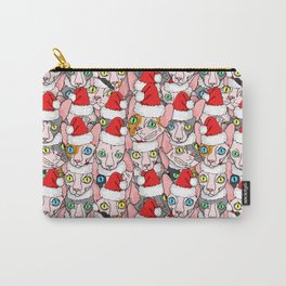 Christmas sphynx (naked cat) Carry-All Pouch