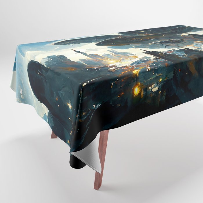 Postcards from the Future - Alien Metropolis Tablecloth