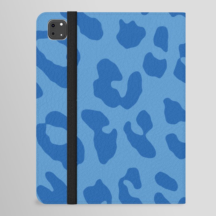 Leopard Print Pale Blues  iPad Folio Case