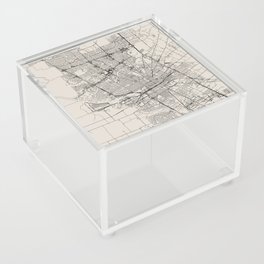 Stockton USA - Black and White City Map Acrylic Box
