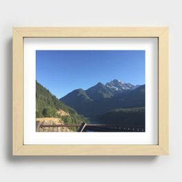 Sun on Mountains Recessed Framed Print