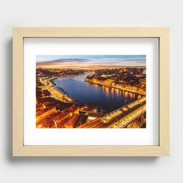 Fantastic Sunset at Oporto Recessed Framed Print