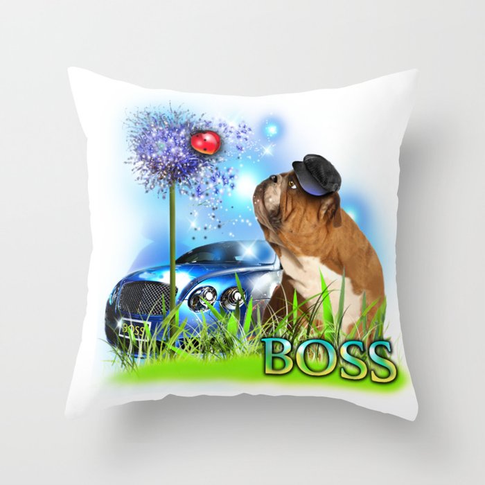 Unique Digital Design ''Boss'' Throw Pillow