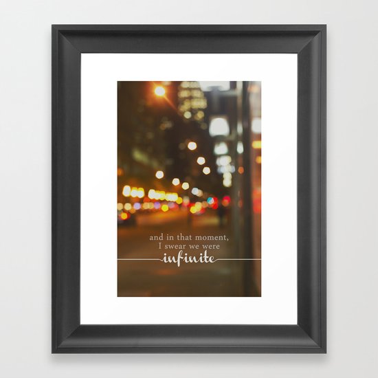 perks of being a wallflower - we were infinite Framed Art Print
