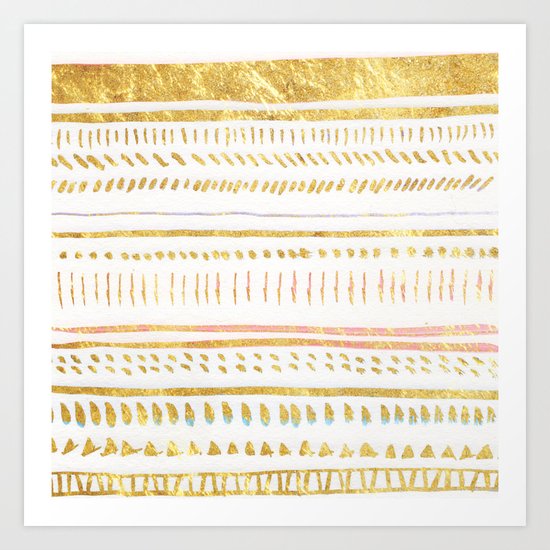 GOLD TRIBE Art Print