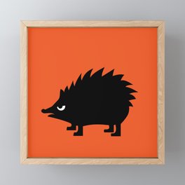 Angry Animals: hedgehog Framed Mini Art Print