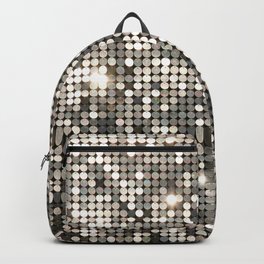 Silver Metallic Glitter sequins Backpack