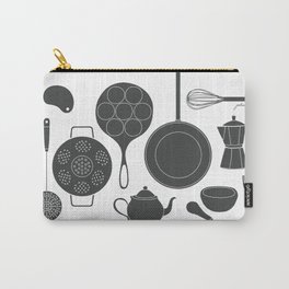 Kitchen Tools (black on white) Carry-All Pouch