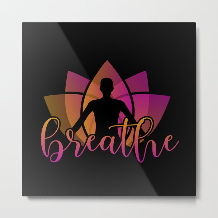 Meditation breathing spiritual awakening aura Metal Print