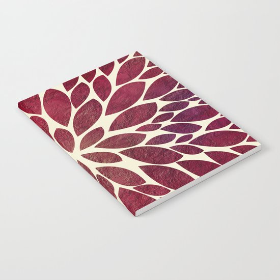 Petal Burst - Maroon Notebook