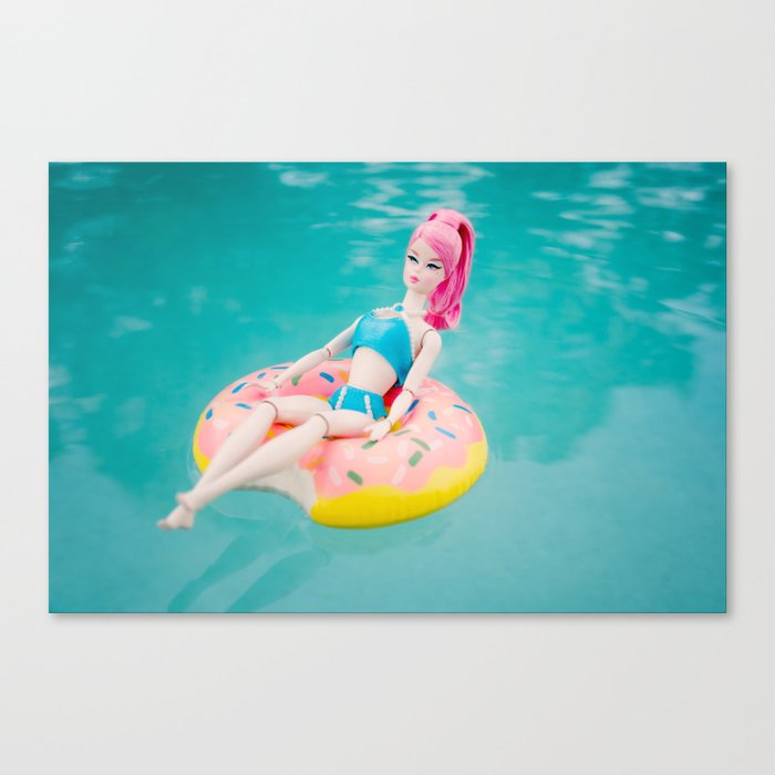 Donut float Canvas Print