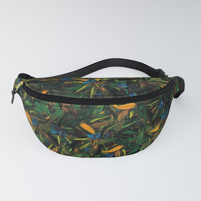 Bird Pattern - Green and Yellow Nature Fanny Pack