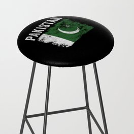 Pakistan Flag Distressed Pakistani Flag Bar Stool