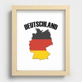 Germany Map - Deutschland Flag Travel Recessed Framed Print