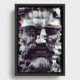 Abstract fractions of Zeus Framed Canvas