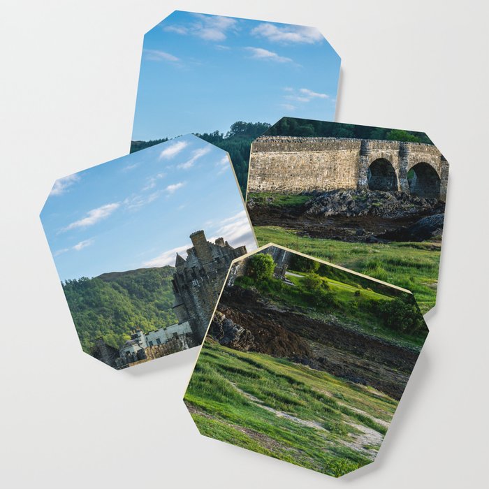 Great Britain Photography - Castle Among The Green Majestic Landscape  Coaster