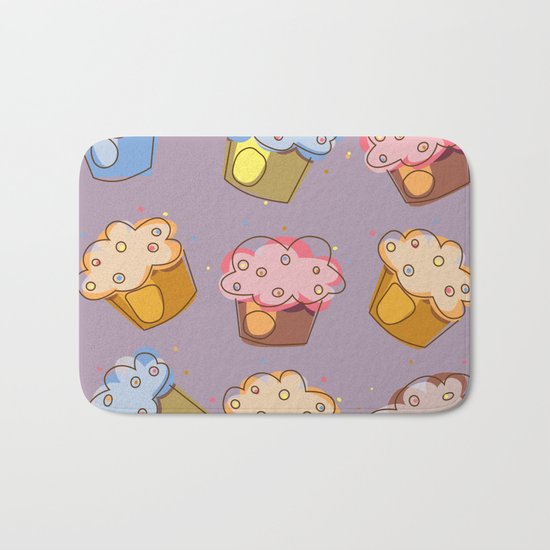 Muffins - pattern Bath Mat