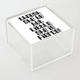 Though she be but little, she is fierce - William Shakespeare Quote - Literature, Typography Print 2 Acrylic Box