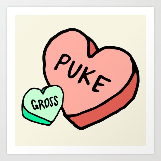 VALENTINE'S DAY SUCKS Art Print