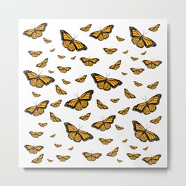 Monarch  butterfly pattern Metal Print | Pattern, Monarch, Yellow, Mariposa, Nature, Butterfly, Acrylic, Digital, Insect, Insects 