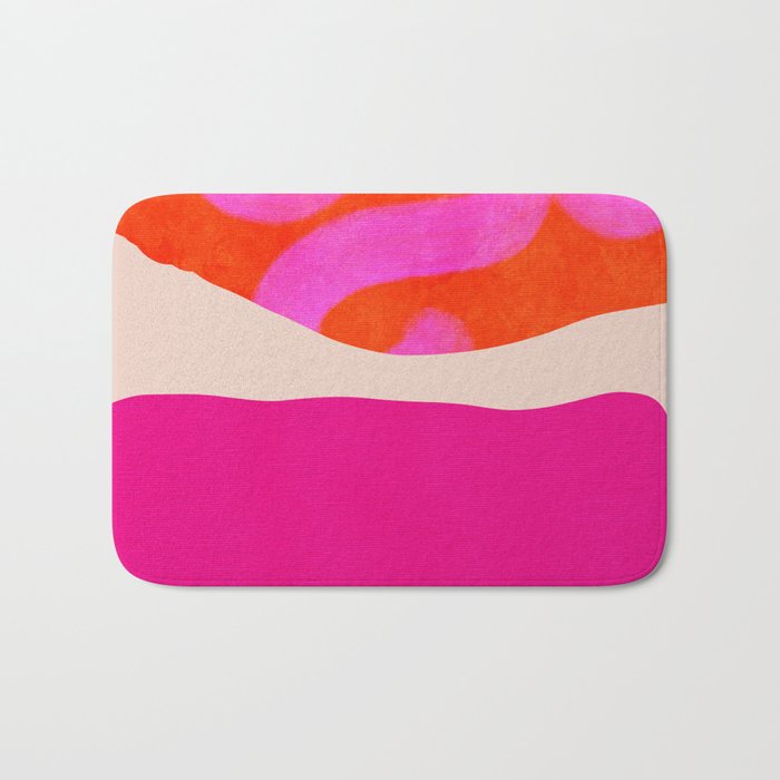 relations II -shapes minimal painting abstract Bath Mat