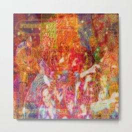 Ghost Riot Metal Print | Orange, Etereal, Red, Digital, Abstract, Collage, Yellow, Pink 