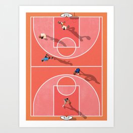 Street Basketball Playground  Art Print