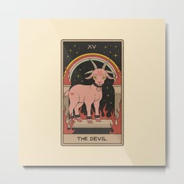 The Devil - Goat Tarot Metal Print