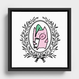 Mr. Pig Framed Canvas